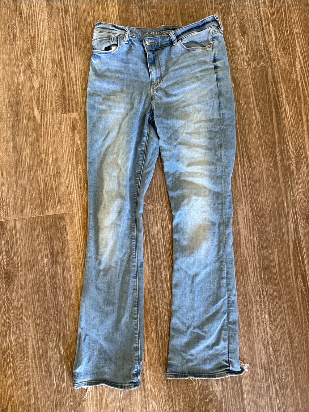 American Eagle AE Next Level Stretch Flare Jeans Blue size 8